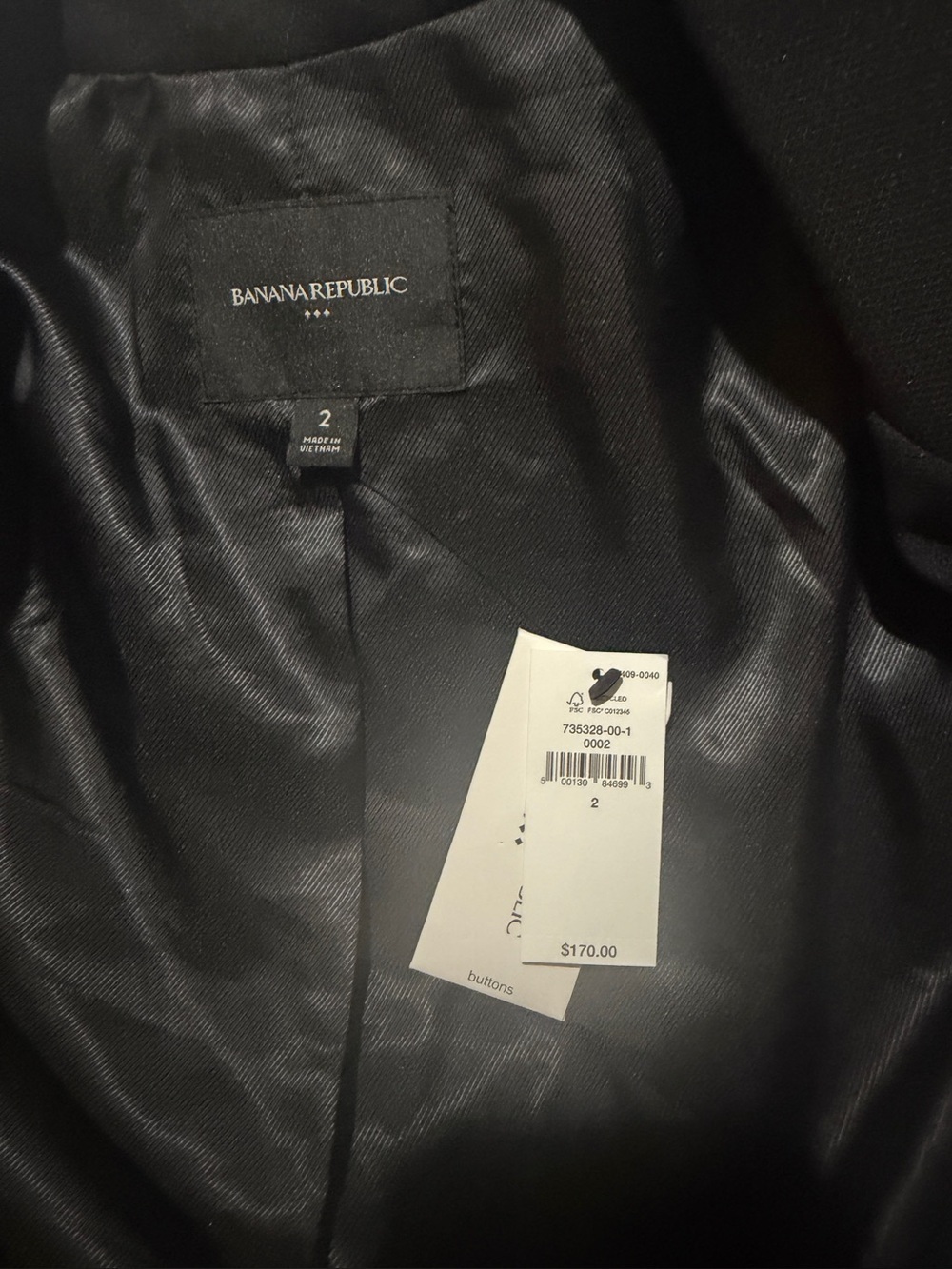 Banana Republic Black Double-Breasted Blazer - Picture 15 of 17